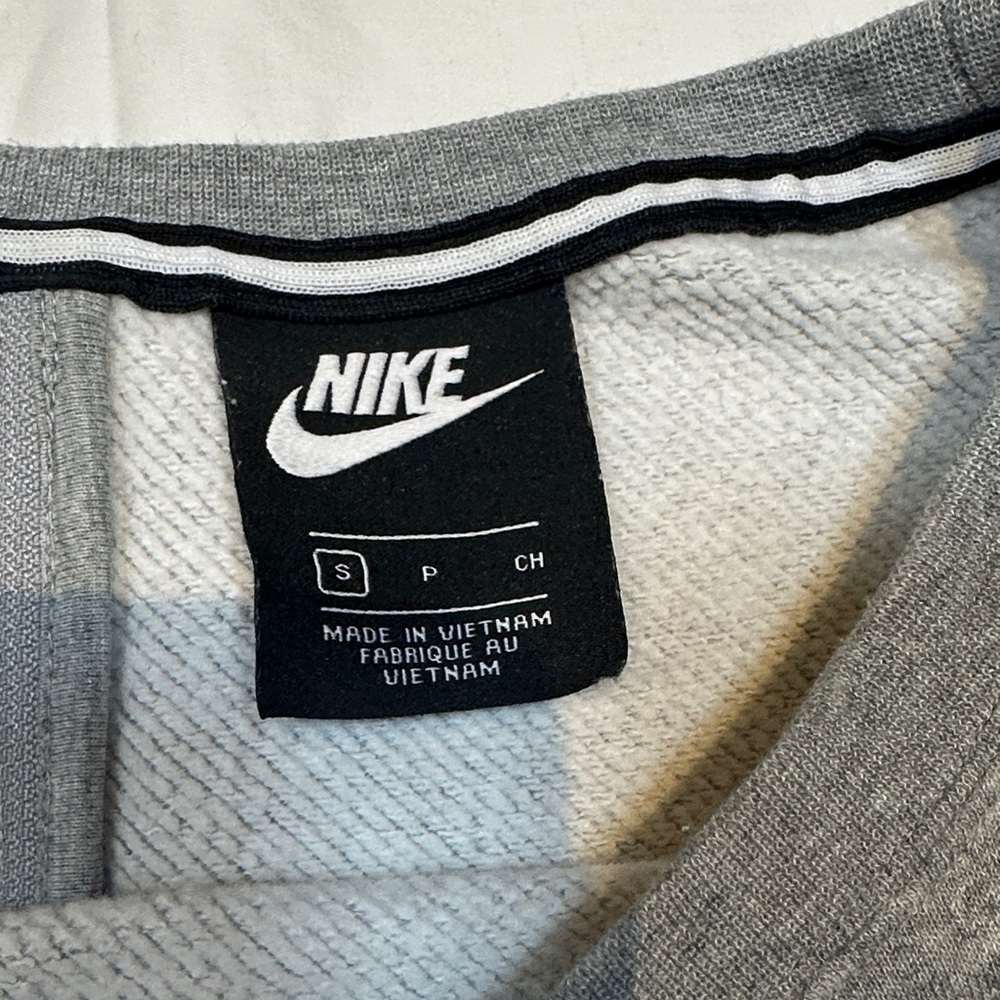 [WOMEN] Nike Air Grey Crop Top Hoodie with Logo | Zipper Back Sweatshirt S - Picture 5 of 11